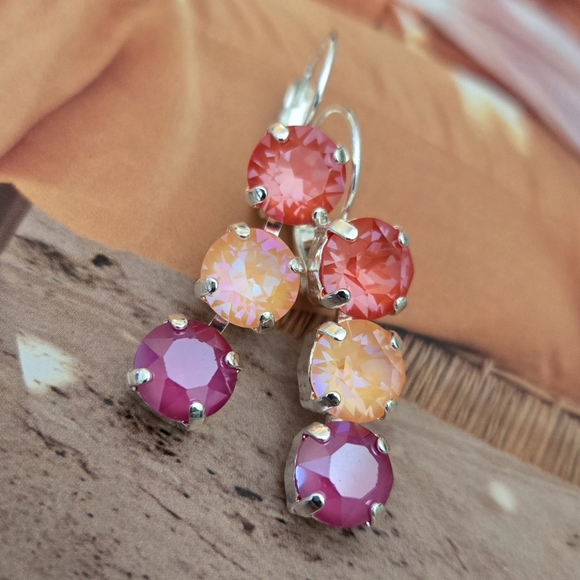 Austrian Crystal Earrings in Silver - Picture 10 of 11